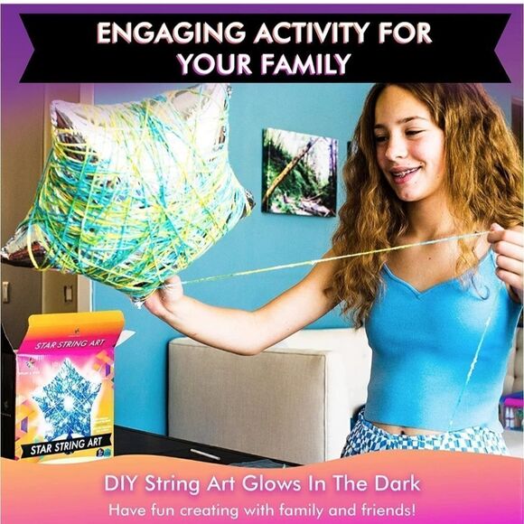 Kids Star String Kit Craft. 3D. LED. Batteries not Included. NIB - Picture 3 of 8